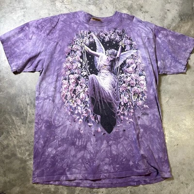 Camiseta vintage The Mountain Leather Tag Angel Garden púrpura XXL Foto 1 de 4