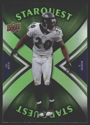 Ed Reed #SQ12 2008 Upper Deck StarQuest Rainbow Green Baltimore Ravens - Image 1 of 2