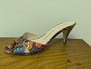 NEW! Sacha London 9.5 Butterfly Pattern Open Toe Heels - Picture 1 of 7