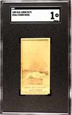 1887-1889 Old Judge N172 #346-3 Hugh "Little Nick" Nicol SGC 1 Reds Rare Pose