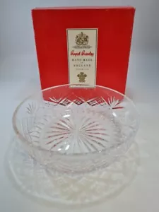 Royal Brierley Crystal WESTMINSTER Diamond Cut Glass Crystal Bowl 8" Diameter - Picture 1 of 3