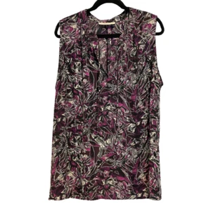 NWOT Sejour Purple Palm Print Plus Sized 22W Sleeveless Tank Blouse Shell - Picture 1 of 11