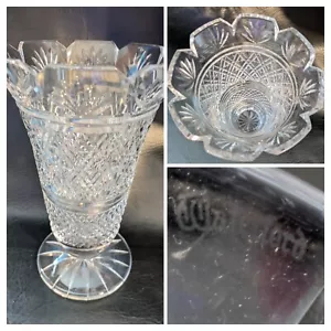 Waterford Bleikristallvase mit Fuß Old Royal Obser 10 Zoll Irland Gothic Mark - Bild 1 von 8