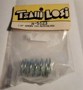 Team Losi Shock Spring 1.15" 12.6 Rate Silver Street Weapon xxxs 4wd Car A-5123 - Picture 1 of 1