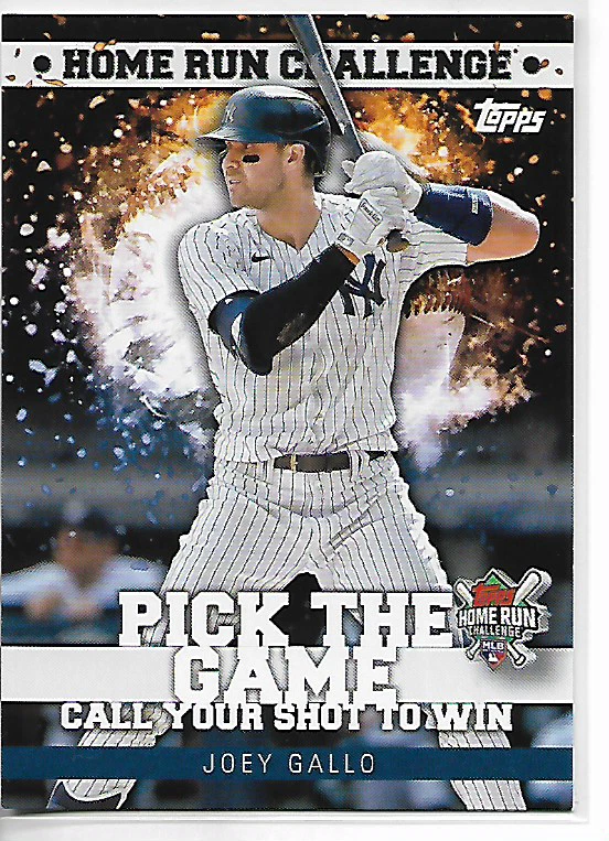 2022 Topps Series 2 Joey Gallo Home Run Challenge Insert Card - Image 1 of 1