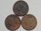 3 Problem Large Cents: 1838, 1848, 1853. #36