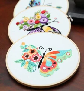 3 Stck. Schmetterling Zum Selbermachen Handarbeit Handwerk Kreuzstich Stickerei Kits Set Anfänger - Bild 1 von 12