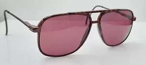 Vintage Marchon Marmor braune Pilot-Sonnenbrille Japan NUR RAHMEN - Bild 1 von 6