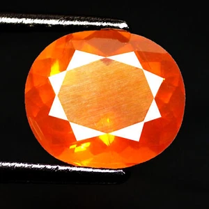 1.97 Ct Joyful Oval (9 x 8 mm) 100% Natural UnTreated Mexican Red Fire Opal Gems - Picture 1 of 5