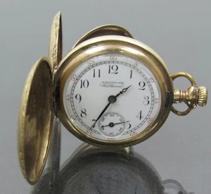 Antique 1899 American Waltham Pocket Watch Working Keystone GF Case - Picture 1 of 23