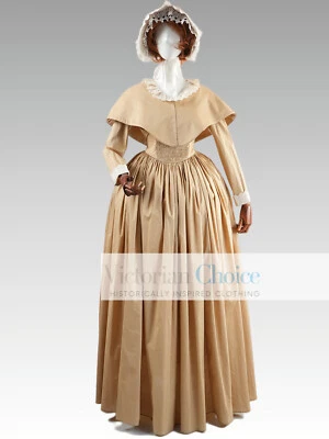 Victorian Dickens Old West Pioneer Prairie Cotton Cape Dress Theater Wear 20712 - Image 1 of 4