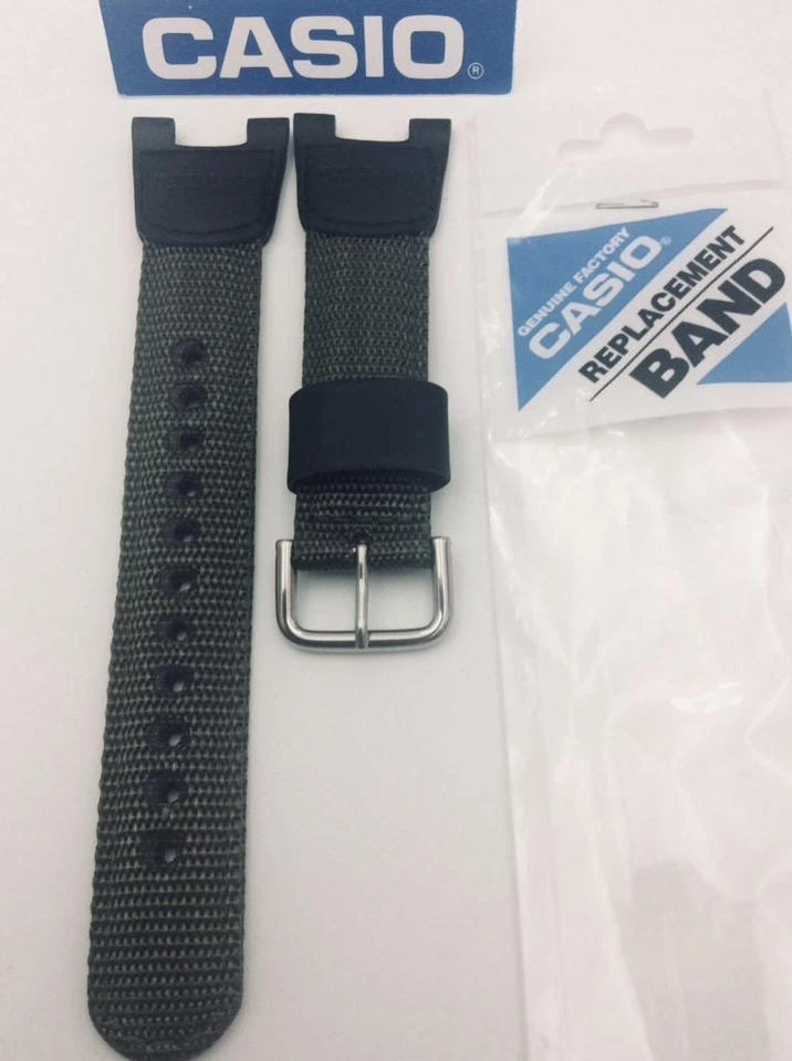 CASIO Band 10304188 Nylon/Leather TWIN SENSOR SGW-100B,SGW100B-3V,SGW-100,SGW100 - Image 1 of 4