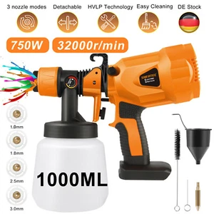 Akku Farbsprühsystem Für Dewalt 18V/21V Elektrospritzpistole 4 Düsen Wände Möbel - Bild 1 von 17