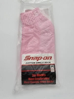Snap-On Tools USA Womens Pink Cotton Ankle Socks Medium - Image 1 of 2