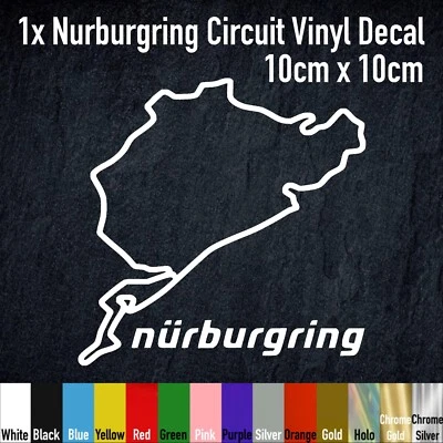 HYPERMOLES Nurburgring Circuit Track Race Vinyl Decal Sticker, HPM087
