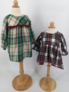 TWO Ruffle Butts Toddler Girls Plaid Holiday Christmas Dress Size 18-24 Months - Picture 1 of 12