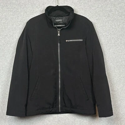Perry Ellis Jacket Mens Medium Black Portfolio Microfiber Full Zip Quilt Lined - Image 1 of 4