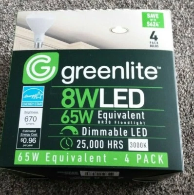 Dimmable 8W (65W equiv) LED BR30 floodlight 3000K - Image 1 of 4