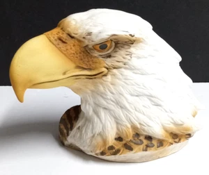 Patriotic Porcelain Bald Eagle Detailed Head Decor 8"w Taiwan - Picture 1 of 6