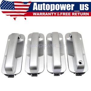 4Pcs Fits 2015-2020 Ford F-150 F150 Ingot Silver Door Handles Front and Rear Set - Picture 1 of 10