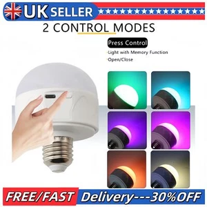 2pack LED Rechargeable Light Bulbs Outdoor Camping Yard Lamp Wireless Light NEW - Picture 1 of 12