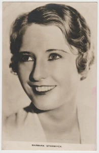 Barbara Stanwyck early 1930s Film Weekly Real Photo Postcard or Photo Card RPPC - Picture 1 of 2