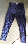Awesome Blue Stretch High Rise Skinny Velvet Pants/tights/jeggings - Size L