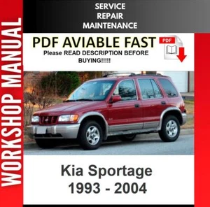 KIA SPORTAGE 1993 1994 1995 1996 1997 1998 SERVICE REPAIR WORKSHOP MANUAL - Picture 1 of 1