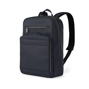 NEW!! Samsonite BUSINESS SLIM LEATHER BACKPACK - NAVY - Picture 1 of 3