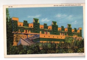 Mayan Temple COP Chicago 1933 Postcard Chicago World's Fair #1950 - Picture 1 of 2
