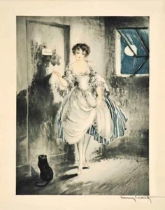 Louis Icart Pierrette Canvas Print 16 x 20 - Picture 1 of 4