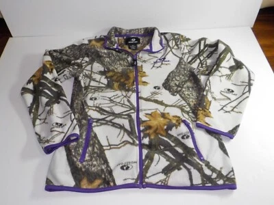 Vellón Roble Mossy Cremallera Completa Camuflaje Talla M 8-10 Camuflaje Borde Púrpura Otoño Caza Foto 1 de 4