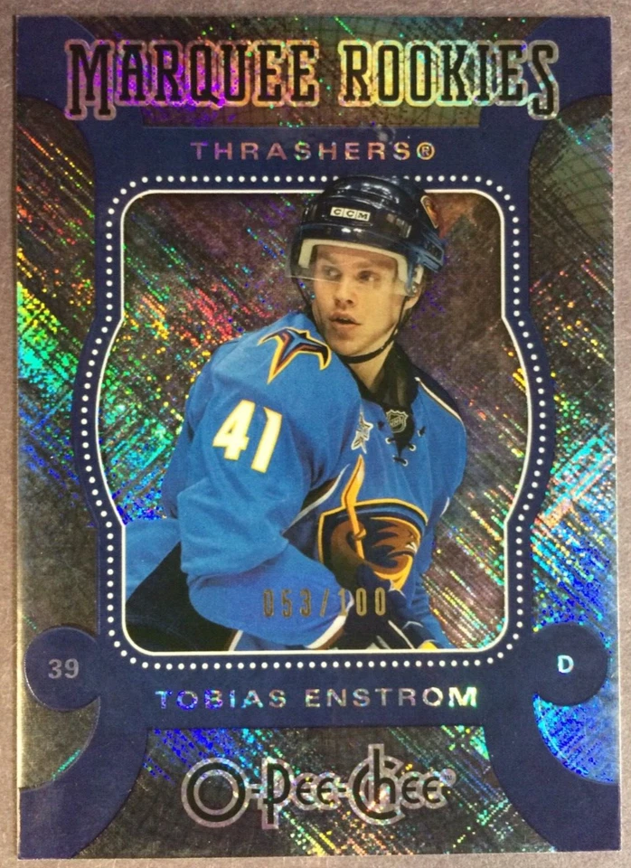 2007-08 OPC Marquee Rookie Black #510 Tobias Enstrom Atlanta Thrashers 053/100 - Image 1 of 1