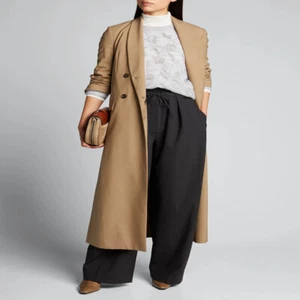 Spring Autumn Double-breasted Over The Knee Jacket Womens Long Trench Coat - Picture 1 of 10