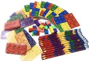 Building Blocks Party Favors Pack~Makes 12~Birthday-Class ~Pencil-NotePad + More - Picture 1 of 7