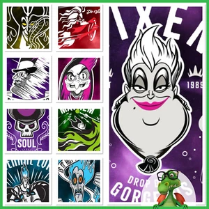 Disney Collect Topps Digital Faces of Evil Sinister Slogans Motion Cards w/award - Picture 1 of 11
