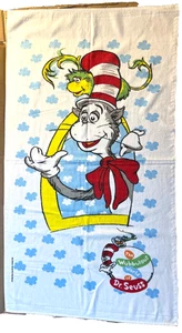 Toalla De Colección Años 90 Dr Seuss Gato En El Sombrero Hecha en EE. UU. Jay Franco 30 x 53 ~ LEER - Imagen 1 de 11