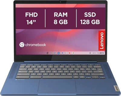 Lenovo Ideapad Slim 3 Notebook Chromebook 14" FHD (1920X1080), Mediatek Kompanio - Immagine 1 di 4