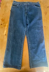 Dickies, jeans denim blu scuro, taglia 38 orlato 28 pollici - Foto 1 di 5