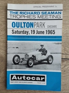 1965 Oulton Park - Programma Incontro dei Trofei Richard Seaman - 19 giugno - Foto 1 di 3