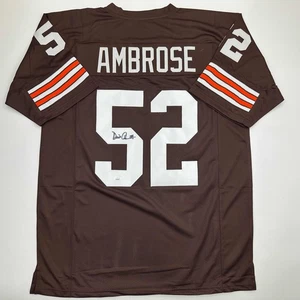 Autographed/Signed Dick Ambrose Cleveland Brown Football Jersey JSA COA - Picture 1 of 4