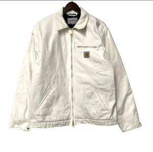 Carhartt WIP DETROIT JACKET White L Vintage Japan - Picture 1 of 10