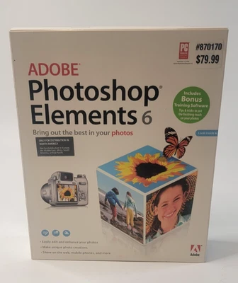 New Adobe Photoshop Elements 6 New / Sealed BOX - Image 1 of 3