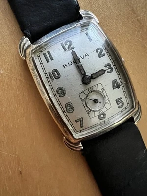 Vintage Bulova 10K laminado oro enchapado 17 joyas bisel suizo esterlina asas de lujo Foto 1 de 4