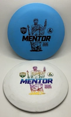 Lote de 2 discos de golfe Discmania Mentor Disc: branco e azul, 169 e 167 gramas - Imagem 1 de 4