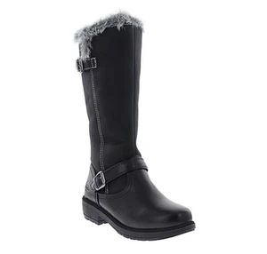 Botas de invierno Totes Adriana impermeables de tacón apilado para mujer, negras, talla 7 medianas - Imagen 1 de 11