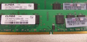 ELPIDA 4GB 4X1GB 2Rx8-PC2-5300U-555 Desktop RAM Memory 377726-888 - Picture 1 of 2
