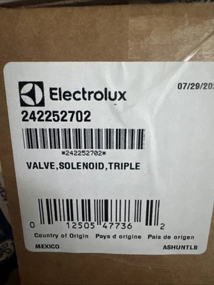 Válvula de agua para refrigerador Electrolux Frigidaire 242252702 AP5671757 PS7784018 Foto 1 de 2