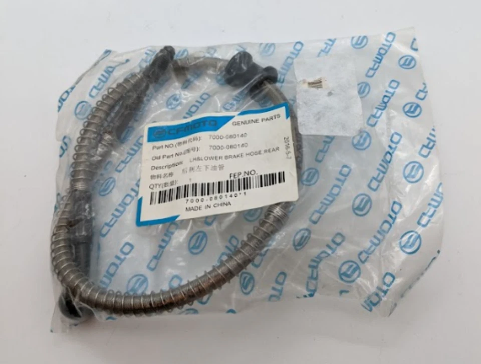 Manguera de freno trasera inferior CFMoto ZFORCE 500 800 950 2014-2022 OEM 7000-080140 Foto 1 de 1