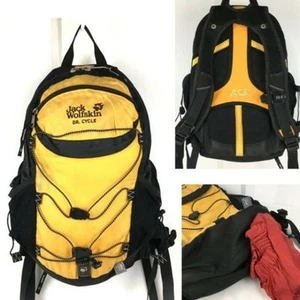 Jack Wolfskin Mountaineering Rucksack Yellow x Black with Drain Clip Used BERG-0 - Picture 1 of 10